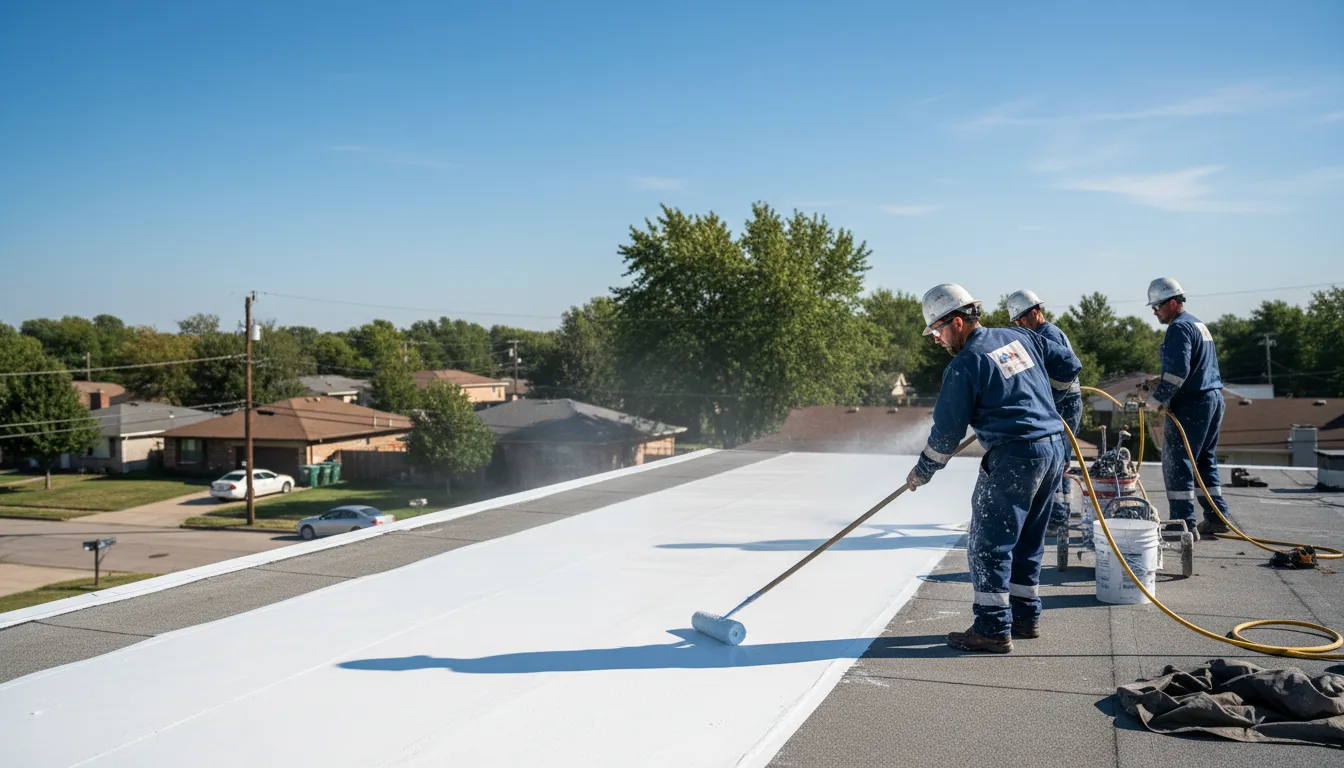 Commercial roof coating in Cushing, OK near me